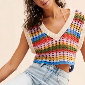 BDG Urban Outfitters Crochet Knit Sweater Vest